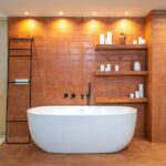 A ceramic bathtub