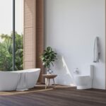 An outdoor bath tub