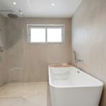 A photo of a bathtub